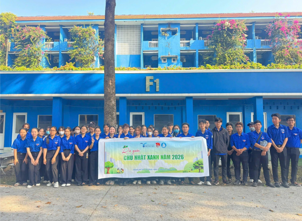 HOẠT ĐỘNG NGÀY CHỦ NHẬT XANH NĂM 2026 - TRƯỜNG LUẬT VÀ QUẢN LÝ, TRƯỜNG ĐẠI HỌC THỦ DẦU MỘT